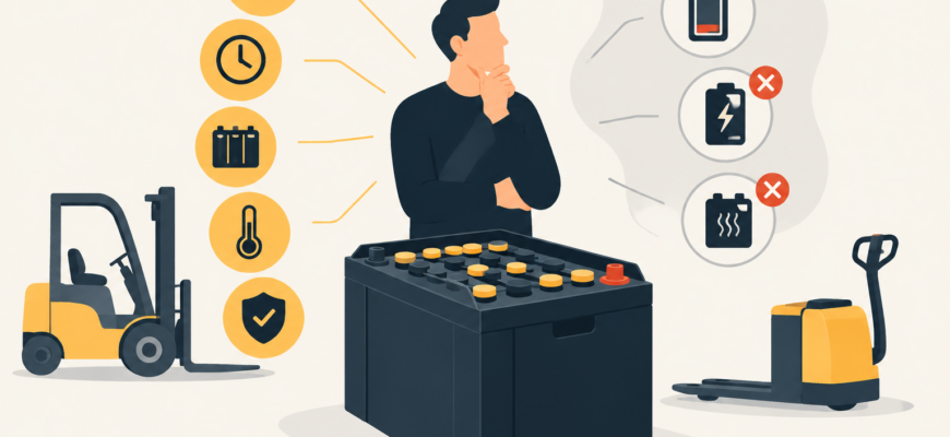Как выбрать тяговый аккумулятор для техники: основные параметры и ошибки
